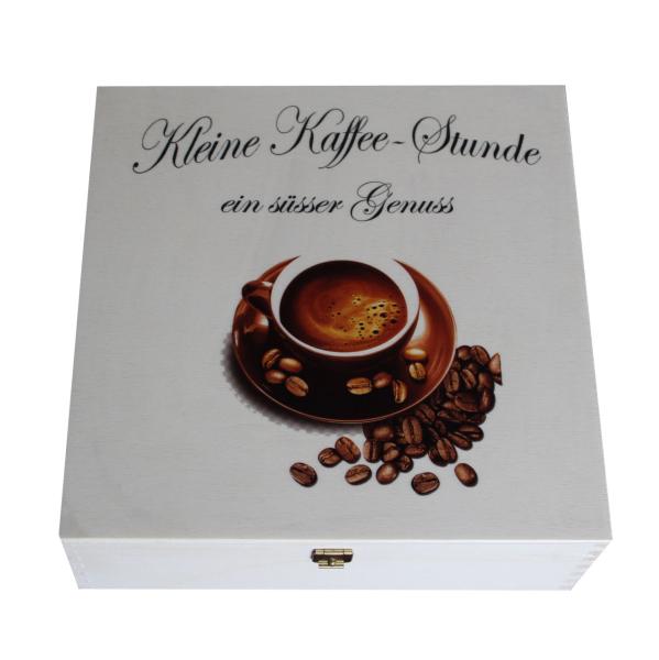 Holzkiste Präsent "Kleine Kaffee-Stunde"